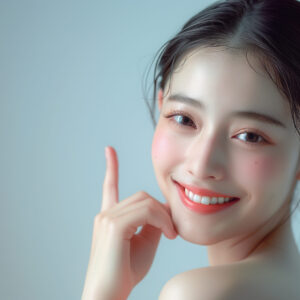 素肌が綺麗な女性